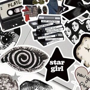 50pcs Pinterest Inspired Aesthetic Stickers Laptop Handbook Cell Phone Case